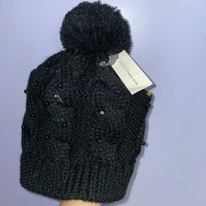 NWT New York & Company Elegant Black Beanie Hat
